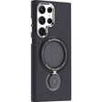 Husă Samsung Galaxy S23 TPU cu MagSafe și inel magnetic rotativ, culoare negru – vedere frontală