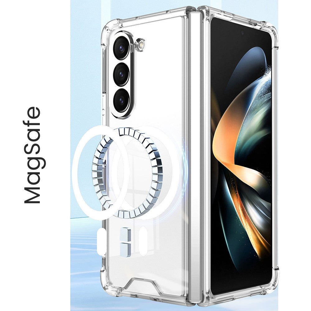 Husa pentru Samsung Galaxy Z FOLD6, Vivimall, Husa de Protectie cu Anti-Shock, Tehnologie MagSafe Magnetic, Design Ultra Subtire, Anti alunecare, TPU Acrilic, Transparent - vivimall.ro