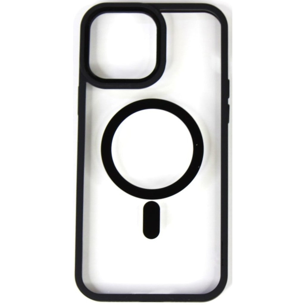 Husa de Protectie, Flippy, pentru Apple iPhone 12/12 Pro, Compatibila MagSafe, Magnetica, Wireless, din Acrilic Mat Colorat, Negru - vivimall.ro