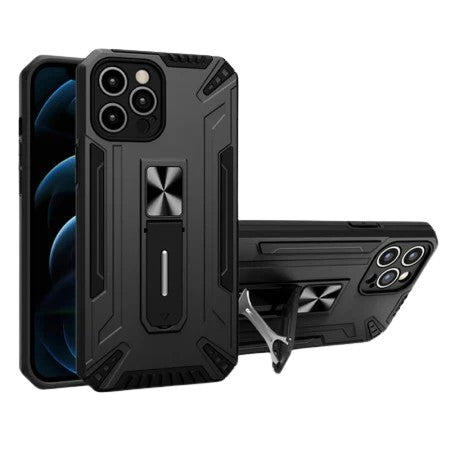 Husa de protectie Vivimall pentru Apple iPhone 13 Defender Sergeant Brave cu suport,Negru - vivimall.ro