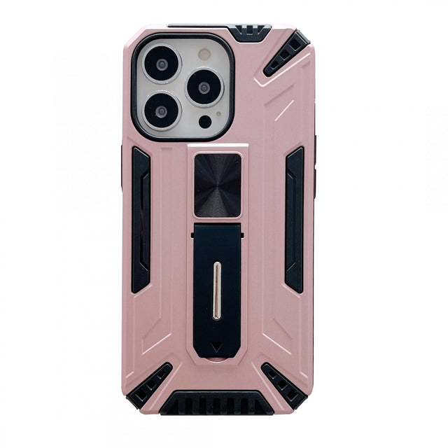 Husa de protectie Flippy pentru Apple iPhone 13 Pro Max Defender Sergeant Brave cu suport,Roz Auriu - vivimall.ro