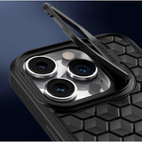 Detaliu inel protecție cameră husă TPU 3D Cube pentru Apple iPhone 15, culoare neagră