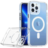 Husă transparentă iPhone 16 Plus cu MagSafe și TPU antisoc, vedere frontală