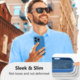 Husa de Protectie, Vivimall, pentru iPhone 16 Pro, Liquid Silicone, cu Microfibra pe Interior, Protectie Antisoc, Compatibil Incarcare Wireless, Albastru - vivimall.ro