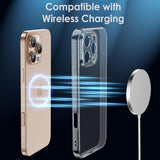 Detaliu protecție cameră husă transparentă iPhone 16 Pro Max, ramă înălțată obiective