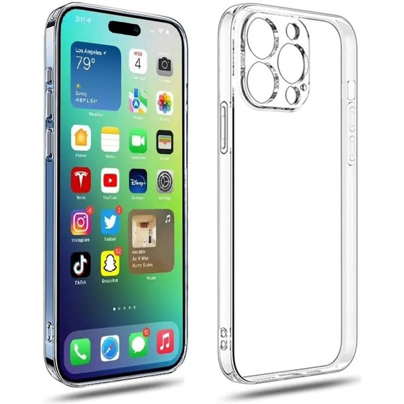 Husă transparentă iPhone 16 Pro Max flexibilă TPU, demonstrație flexibilitate material