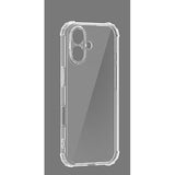 Detaliu colț ranforsat husă TPU transparentă iPhone 16 Protect Plus, protecție anti-șoc