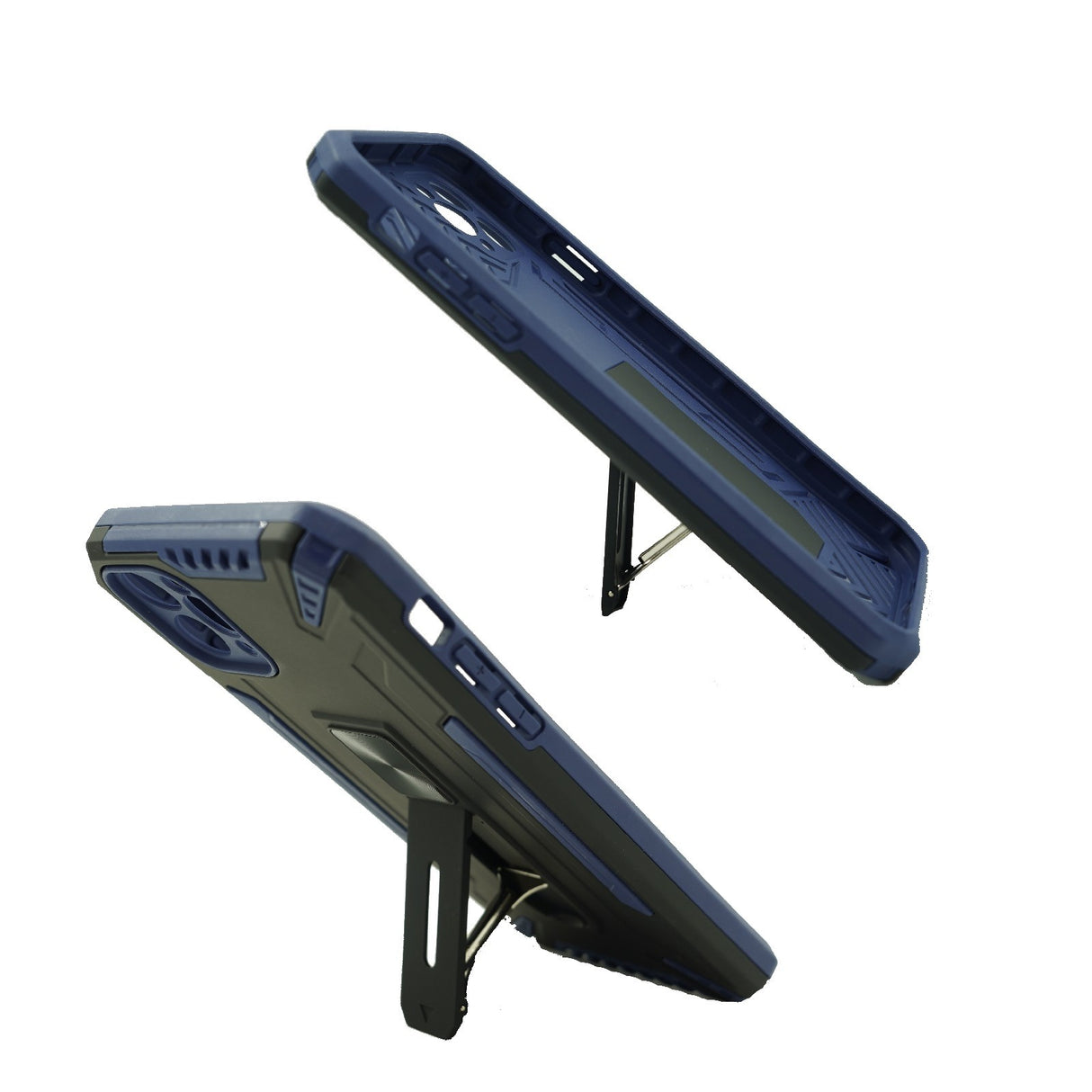 Husa de protectie Flippy pentru Apple iPhone XR Defender Sergeant Brave cu suport, Albastru inchis - vivimall.ro