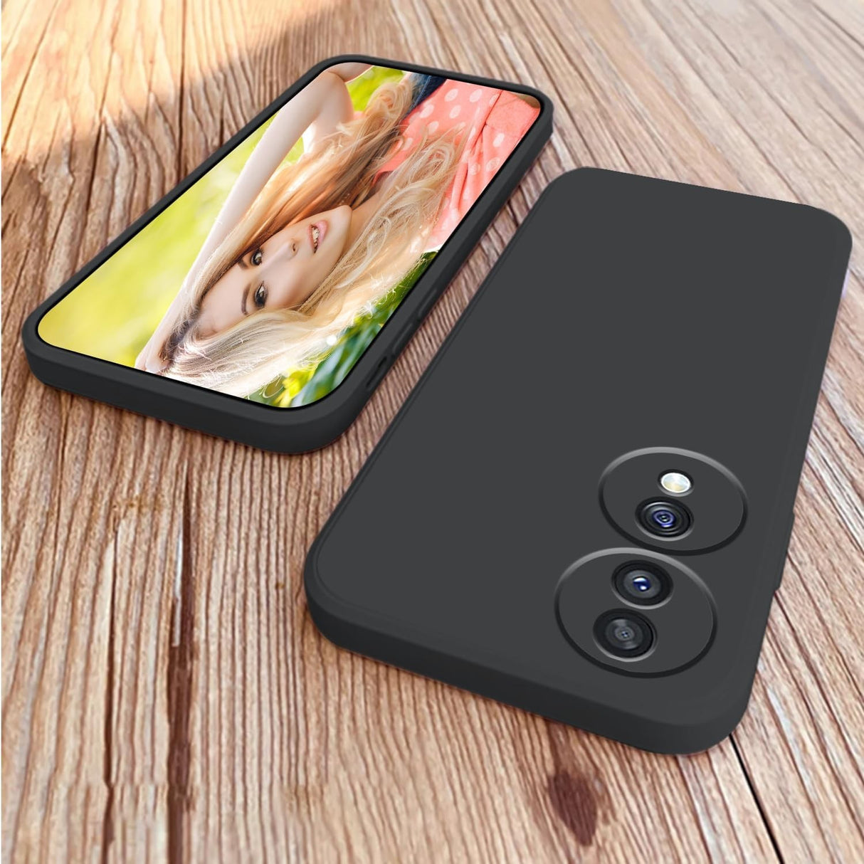 Interior husă Honor 70 cu căptușeală din microfibră moale de culoare neagră