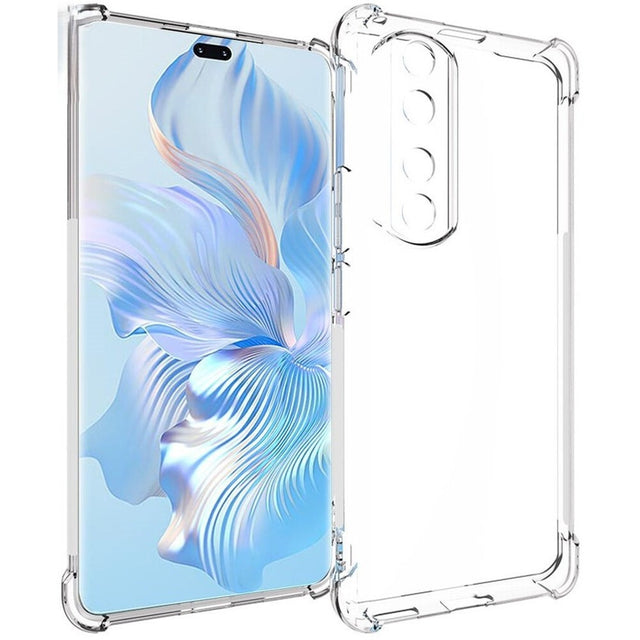 Husă Honor 70 TPU Protect Plus transparentă cu Dust Plug, vedere frontală, model Protect Plus