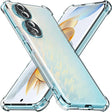 Husă Honor 90 5G TPU Protect Plus transparentă cu Dust Plug, vedere frontală — colțuri ranforsate