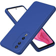 Husă Honor 90 din silicon lichid albastru cu microfibră la interior, vedere frontală