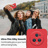 Husă Honor Magic 5 Pro roșu compatibilă cu încărcarea wireless, vedere laterală profil subțire