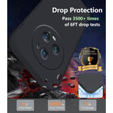 Husă Vivimall Honor Magic 5 Pro neagră, decupaje precise porturi și butoane laterale