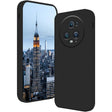 Husă Liquid Silicone neagră pentru Honor Magic 5 Pro, vedere frontală, silicon mat Vivimall
