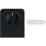 Husă Huawei Mate 50 Pro silicon lichid negru, detaliu margini ridicate protecție display