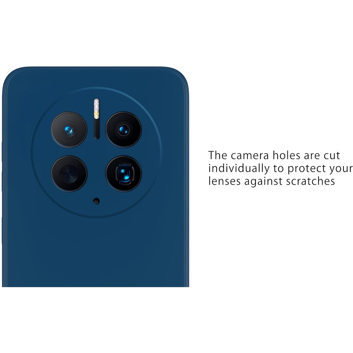 Husa de Protectie, Flippy, pentru Huawei Mate 50 Pro, Liquid Silicone, cu Microfibra pe Interior, Protectie Antisoc, Compatibil Incarcare Wireless, Albastru - vivimall.ro