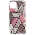 Husa de Protectie, Flippy, pentru Huawei P Smart 2021, din TPU Soft IMD, Marble Geometric, Alb - vivimall.ro
