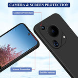 Husa de Protectie, Vivimall, pentru Huawei Pura 70, Liquid Silicone, cu Microfibra pe Interior, Protectie Antisoc, Compatibil Incarcare Wireless, Negru - vivimall.ro