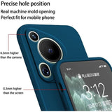 Husă Huawei Pura 70 albastru din Liquid Silicone, vedere spate cu decupaj cameră foto