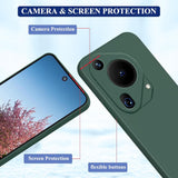 Husa de Protectie, Flippy, pentru Huawei Pura 70 Pro, Liquid Silicone, cu Microfibra pe Interior, Protectie Antisoc, Compatibil Incarcare Wireless, Verde - vivimall.ro