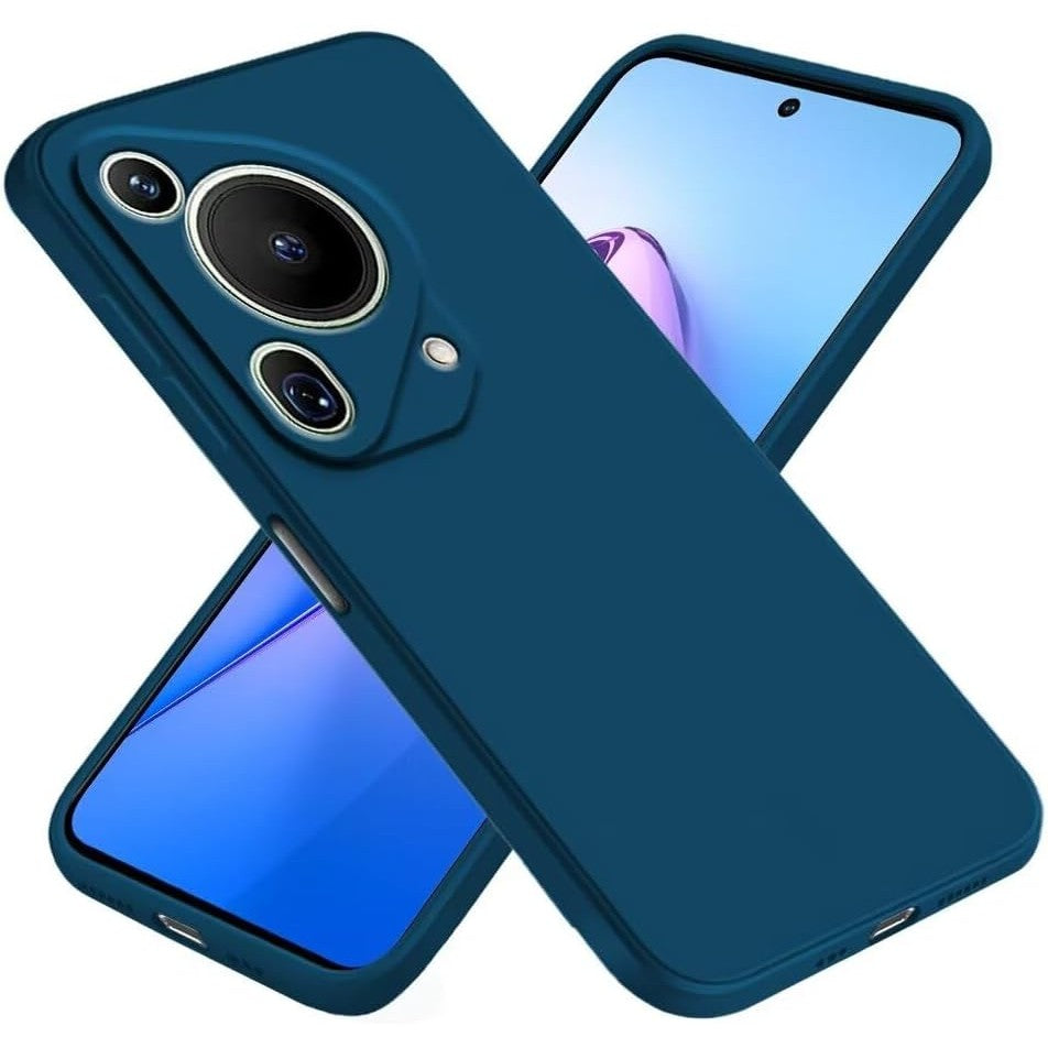 Husa de Protectie, Vivimall, pentru Huawei Pura 70 Pro, Liquid Silicone, cu Microfibra pe Interior, Protectie Antisoc, Compatibil Incarcare Wireless, Albastru - vivimall.ro
