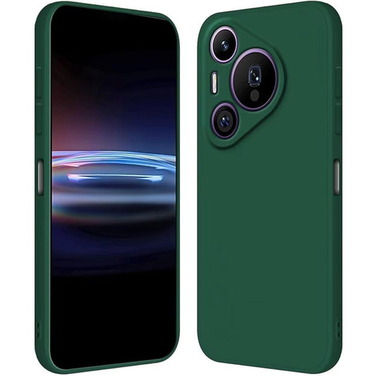 Husa de Protectie, Vivimall, pentru Huawei Pura 70 Pro, Liquid Silicone, cu Microfibra pe Interior, Protectie Antisoc, Compatibil Incarcare Wireless, Verde - vivimall.ro