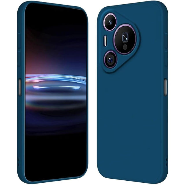 Husa de Protectie, Vivimall, pentru Huawei Pura 70 Pro, Liquid Silicone, cu Microfibra pe Interior, Protectie Antisoc, Compatibil Incarcare Wireless, Albastru - vivimall.ro