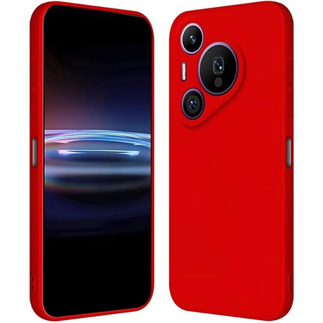Husa de Protectie, Vivimall, pentru Huawei Pura 70 Pro, Liquid Silicone, cu Microfibra pe Interior, Protectie Antisoc, Compatibil Incarcare Wireless, Rosu - vivimall.ro