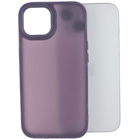 Husa de Protectie, Vivimall, pentru iPhone 15 Plus, Satin Matte, din PC, Mov - vivimall.ro