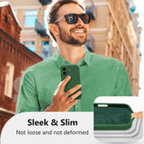 Husa de Protectie, Vivimall, pentru iPhone 16, Liquid Silicone, cu Microfibra pe Interior, Protectie Antisoc, Compatibil Incarcare Wireless, Verde - vivimall.ro