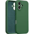Husa de Protectie, Vivimall, pentru iPhone 16, Liquid Silicone, cu Microfibra pe Interior, Protectie Antisoc, Compatibil Incarcare Wireless, Verde - vivimall.ro
