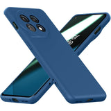 Husă OnePlus 11 5G albastru cu microfibră interior, detaliu căptușeală moale