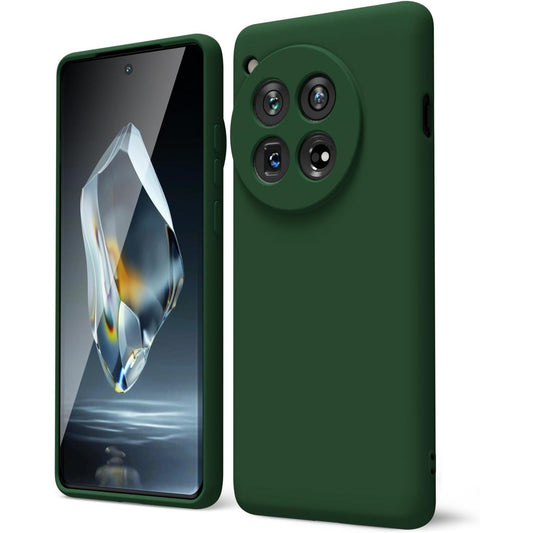 Husa de Protectie, Flippy, pentru OnePlus 12 5G, Liquid Silicone, cu Microfibra pe Interior, Protectie Antisoc, Compatibil Incarcare Wireless, Verde - vivimall.ro