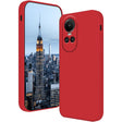 Husă Oppo Reno 10 5G din silicon lichid roșu, vedere frontală, protecție antisoc Vivimall
