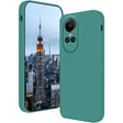 Husă silicon lichid verde pentru Oppo Reno 10 5G cu interior microfibră, vedere frontală