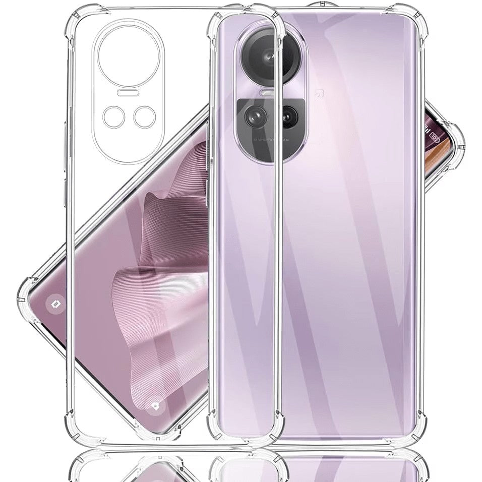 Husa de Protectie, Flippy, pentru Oppo Reno 10, TPU Protect Plus, cu Dust Plug, Transparent - vivimall.ro