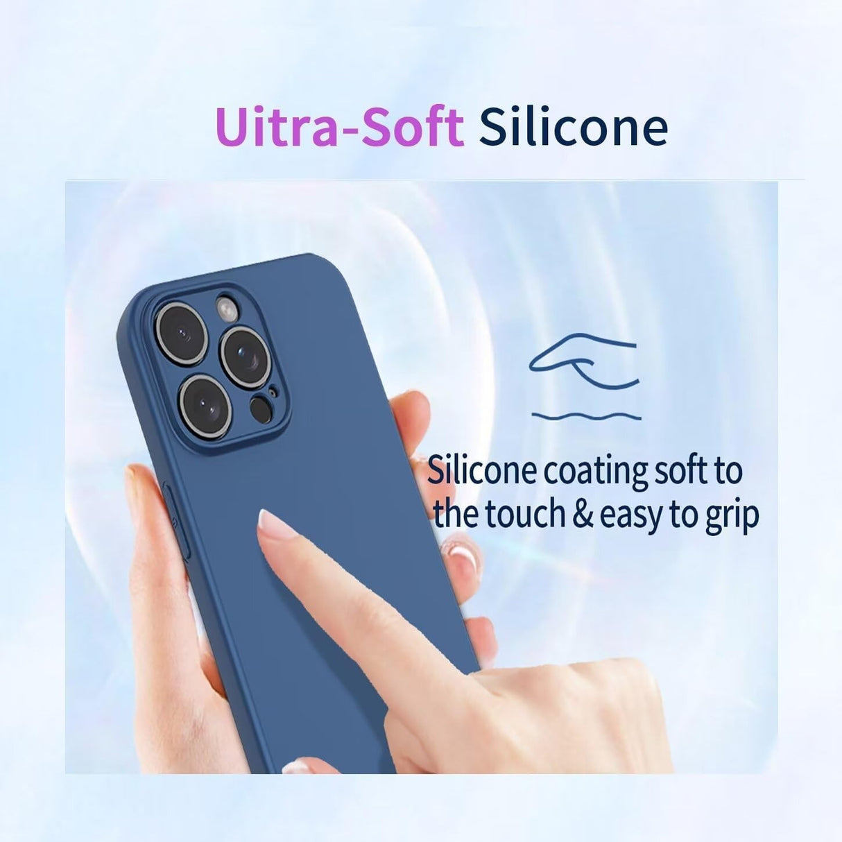 Husa de Protectie, Vivimall, pentru Oppo Reno 11 F, Liquid Silicone, cu Microfibra pe Interior, Protectie Antisoc, Compatibil Incarcare Wireless, Albastru - vivimall.ro