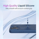 Husa de Protectie, Vivimall, pentru Oppo Reno 11 F, Liquid Silicone, cu Microfibra pe Interior, Protectie Antisoc, Compatibil Incarcare Wireless, Albastru - vivimall.ro