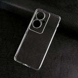 Detaliu colțuri ranforsate anti-șoc husă TPU transparentă Oppo Reno 11F
