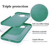 Husa de Protectie, Vivimall, pentru Realme 11 Pro Plus, Liquid Silicone, cu Microfibra pe Interior, Protectie Antisoc, Compatibil Incarcare Wireless, Verde - vivimall.ro