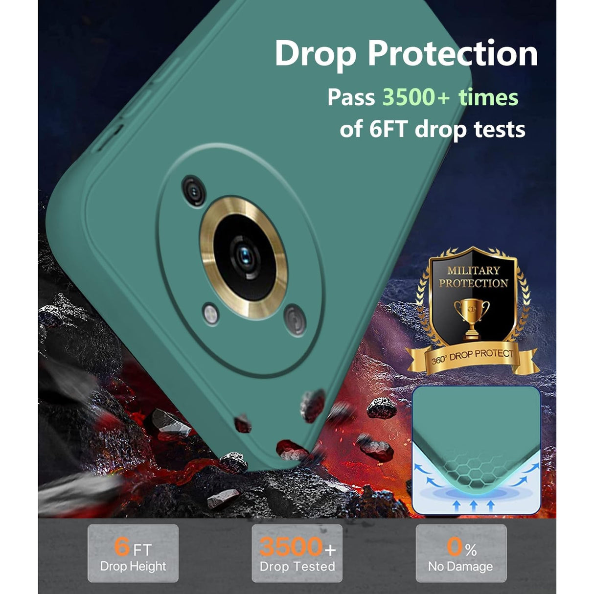 Husa de Protectie, Vivimall, pentru Realme 11 Pro Plus, Liquid Silicone, cu Microfibra pe Interior, Protectie Antisoc, Compatibil Incarcare Wireless, Verde - vivimall.ro