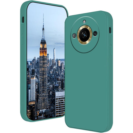 Husa de Protectie, Vivimall, pentru Realme 11 Pro Plus, Liquid Silicone, cu Microfibra pe Interior, Protectie Antisoc, Compatibil Incarcare Wireless, Verde - vivimall.ro
