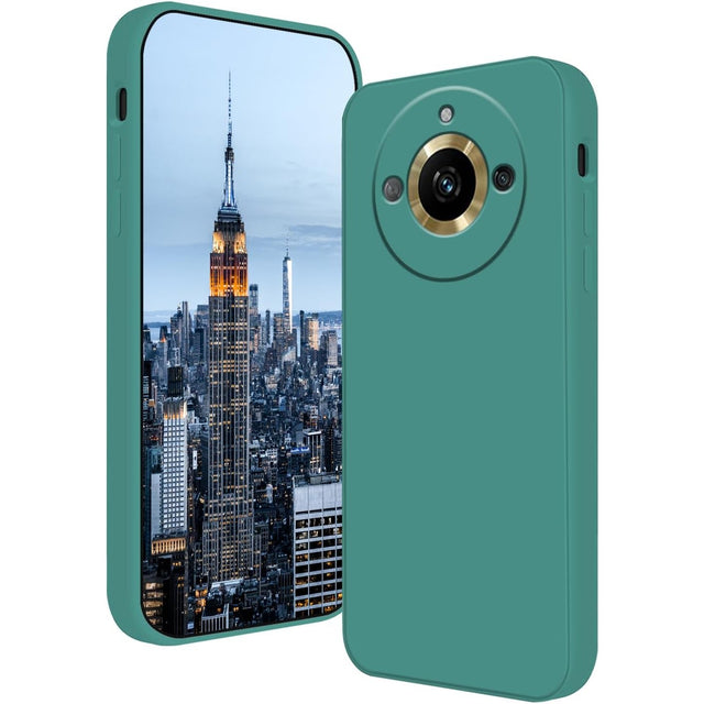 Husa de Protectie, Vivimall, pentru Realme 11 Pro Plus, Liquid Silicone, cu Microfibra pe Interior, Protectie Antisoc, Compatibil Incarcare Wireless, Verde - vivimall.ro