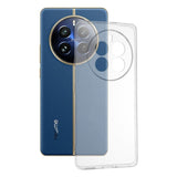 Husă TPU transparentă Vivimall Protect Plus pentru Realme 11 Pro cu Dust Plug, vedere frontală