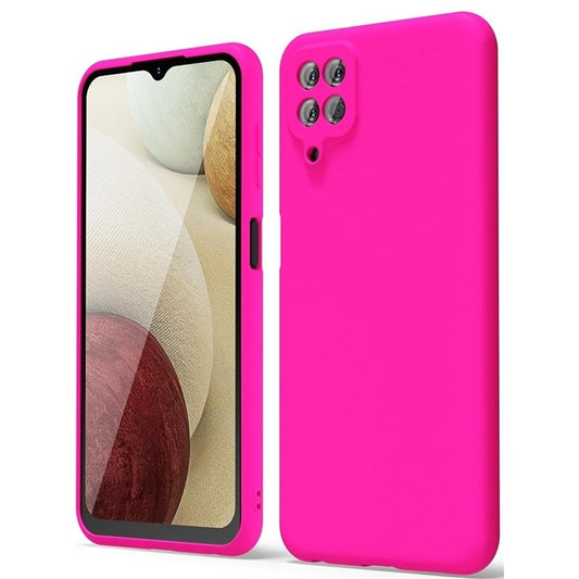 Husa de Protectie, Vivimall, pentru Samsung A12, din Liquid Silicone, Flexibila, Fucshia - vivimall.ro