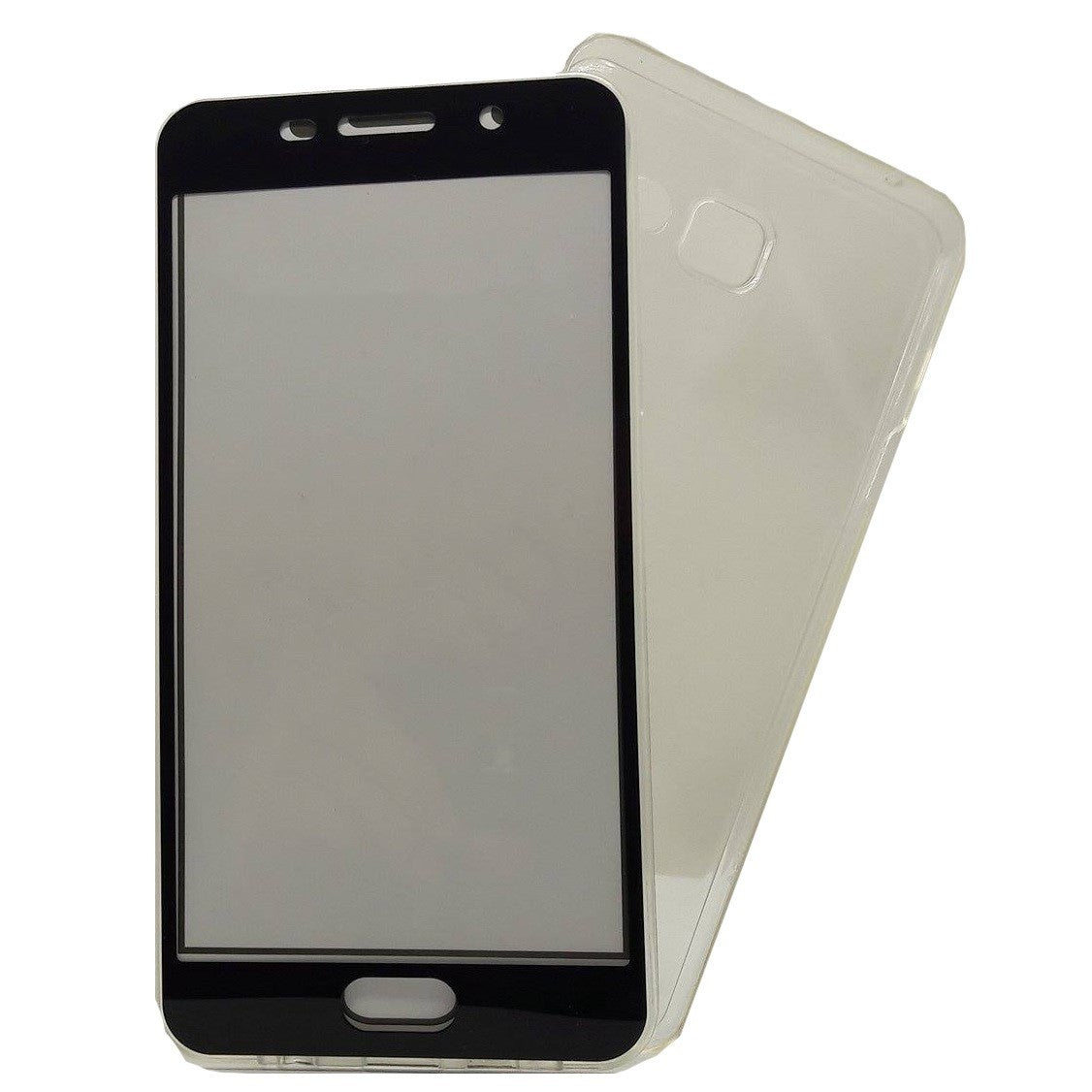 Husa de protectie Flippy® pentru Samsung A7 2016 Full Tpu 360 V2 Transparent cu margini negre - vivimall.ro