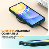 Husa de Protectie, Vivimall, pentru Samsung Galaxy A15, Liquid Silicone, cu Microfibra pe Interior, Protectie Antisoc, Compatibil Incarcare Wireless, Verde - vivimall.ro