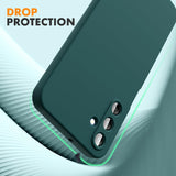 Husa de Protectie, Vivimall, pentru Samsung Galaxy A15, Liquid Silicone, cu Microfibra pe Interior, Protectie Antisoc, Compatibil Incarcare Wireless, Verde - vivimall.ro