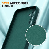 Husa de Protectie, Vivimall, pentru Samsung Galaxy A15, Liquid Silicone, cu Microfibra pe Interior, Protectie Antisoc, Compatibil Incarcare Wireless, Verde - vivimall.ro